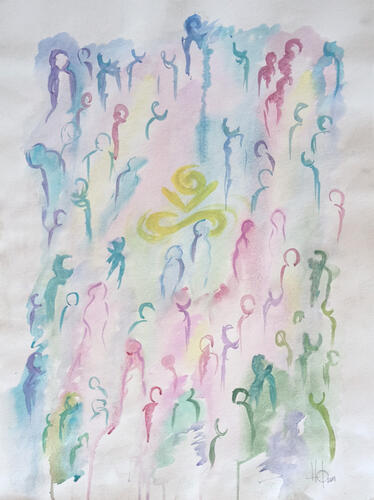 #artinmotion #brushandflow #creativeprocess #acrylicmagic #watercolorreel #artreelsdaily #emotionalrelease #inspirationalart